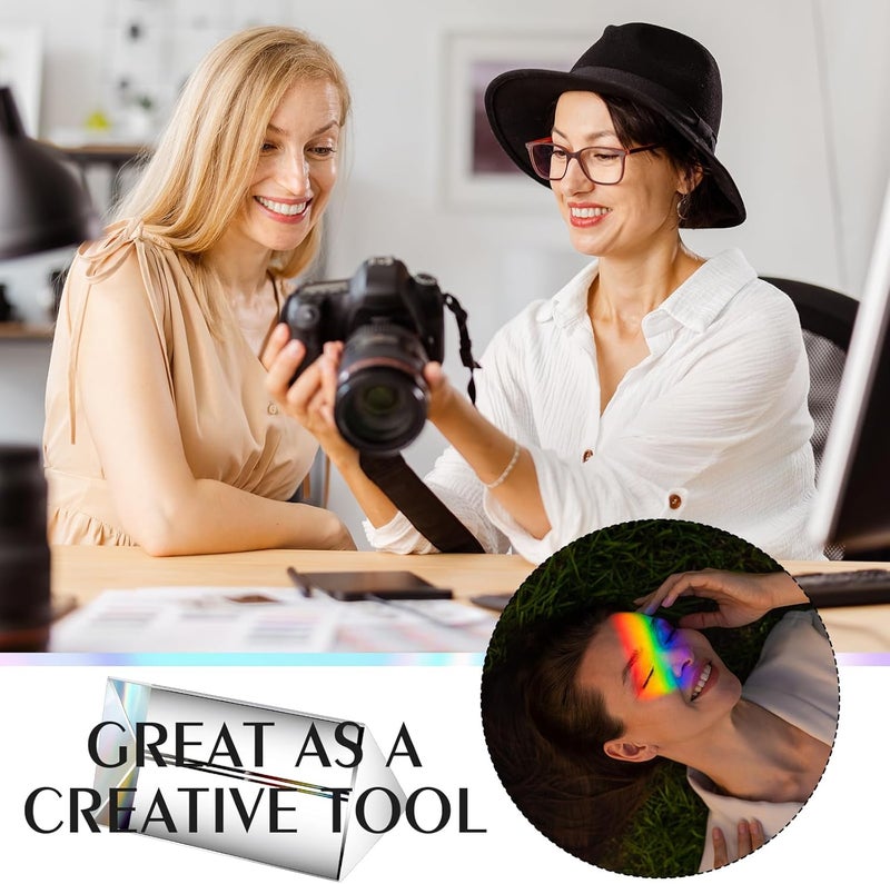 Copkim 4 Pcs Photography Crystal Prisms Optical Triangular Prism for Teaching Photography Kids Science Physics School Supplies(2.5 Inch) - Image 5